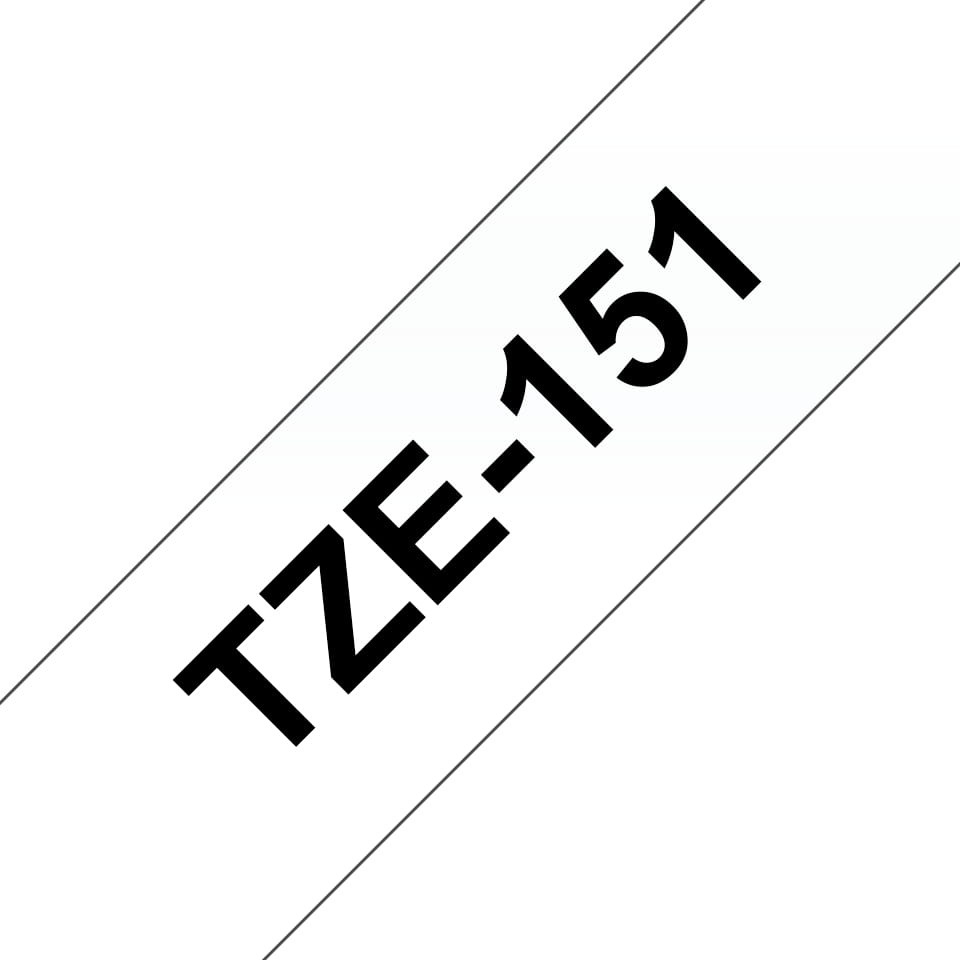 Brother TZe-151 - Selbstklebend - schwarz auf durchsichtig - Rolle (2,4 cm x 8 m)