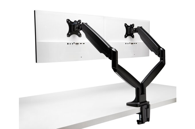 Kensington SmartFit One-Touch Height Adjustable Dual Monitor Arm - Befestigungskit - einstellbarer Arm - für 2 Monitore - Aluminium, Kunststoff, Stahl - Bildschirmgröße: 33-81.3 cm (13"-32")