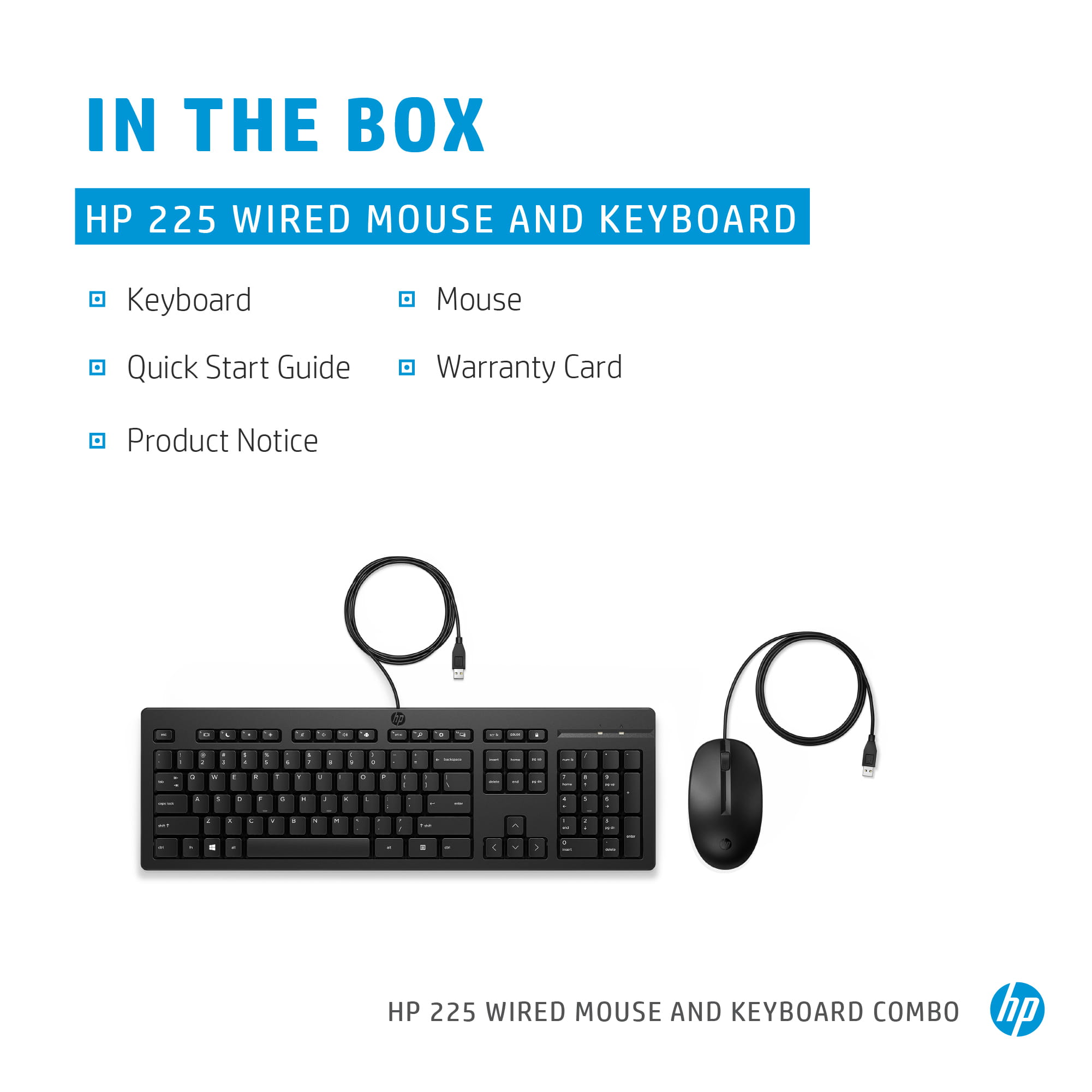 HP 225 - Tastatur-und-Maus-Set - USB - QWERTY