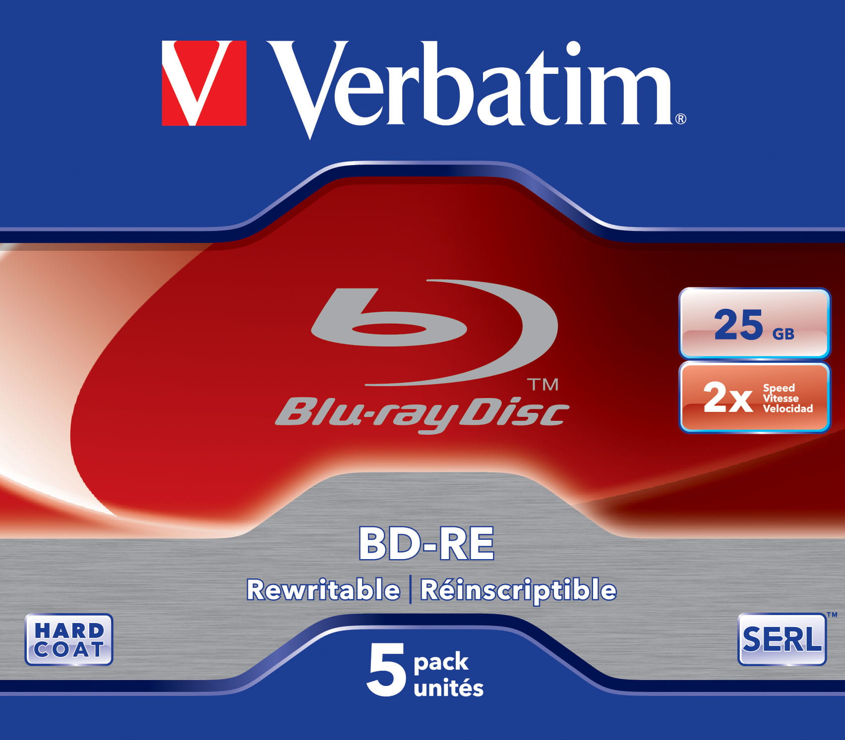 Verbatim 5 x BD-RE - 25 GB 2x - Jewel Case (Schachtel)