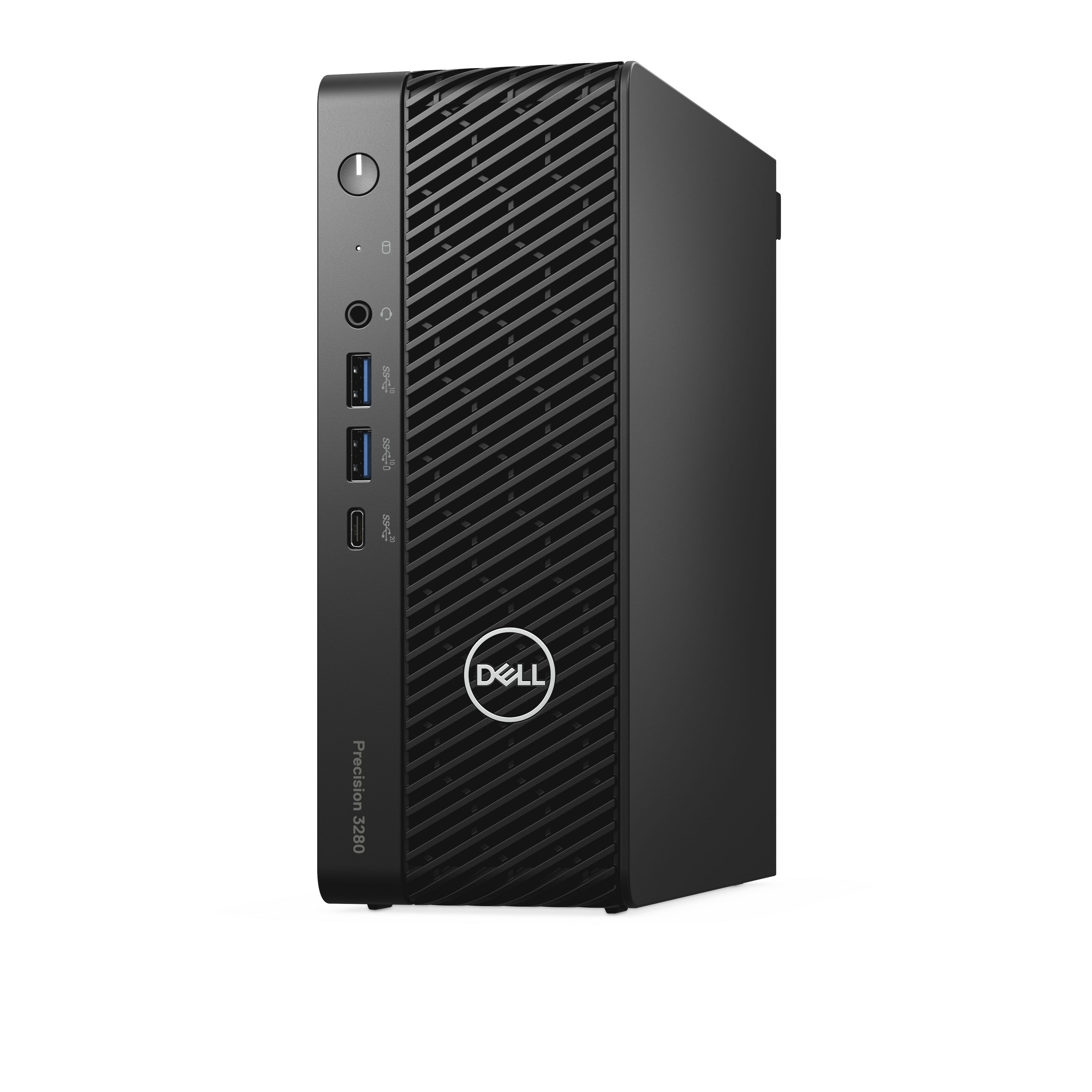 Dell Precision 3280 - CFF - 1 x Core i7 i7-14700 / 2.1 GHz - vPro Enterprise - RAM 16 GB - SSD 512 GB - NVMe, Class 40 - T1000 - 1GbE - Win 11 Pro - Monitor: keiner - Schwarz, schwarz (Tastatur)