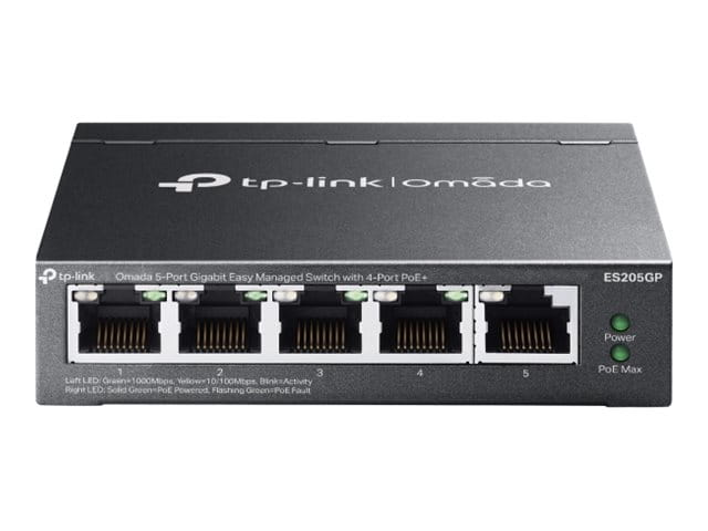 TP-LINK Omada ES205GP V1 - Switch - managed - 4 x 10/100/1000 (PoE+)