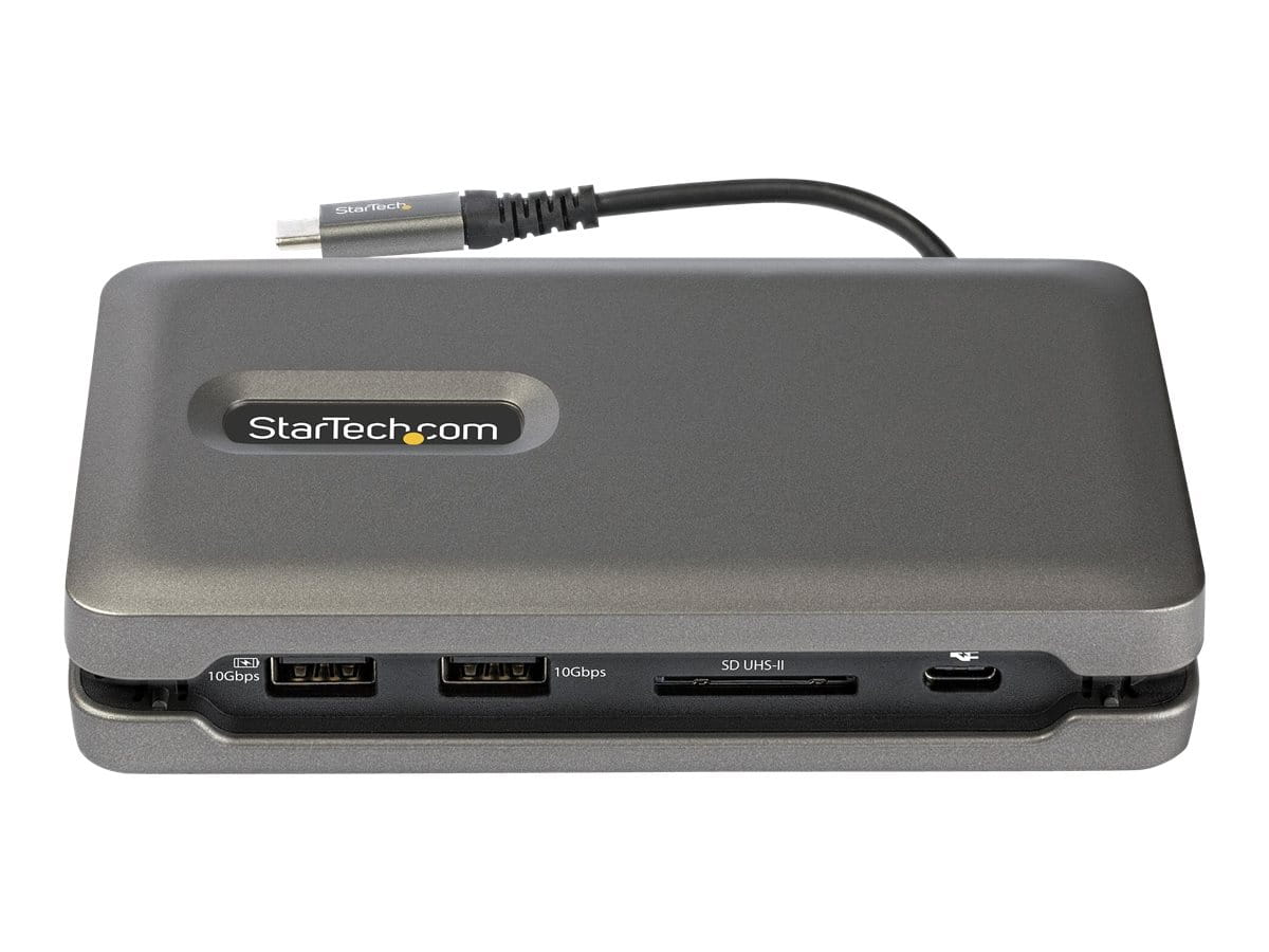 StarTech.com USB C Multiport Adapter - USB C auf 4K 60Hz HDMI 2.0 Dockingstation/Reiseadapter - 2-Port 10Gbit/s USB Hub - 100W Power Delivery stromversorgung - SD/MicroSD - 25 cm Kabel (DKT31CSDHPD3)