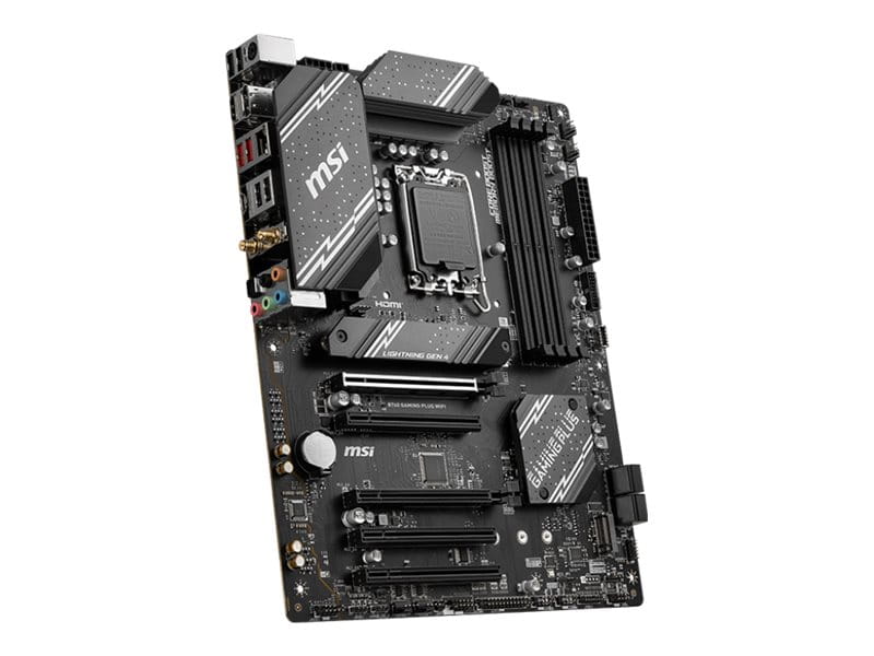 MSI B760 GAMING PLUS WIFI - Motherboard - ATX - LGA1700-Sockel - B760 Chipsatz - USB 3.2 Gen 1, USB 3.2 Gen 2, USB-C 3.2 Gen2 - 2.5 Gigabit LAN, Wi-Fi 6E, Bluetooth - Onboard-Grafik (CPU erforderlich)