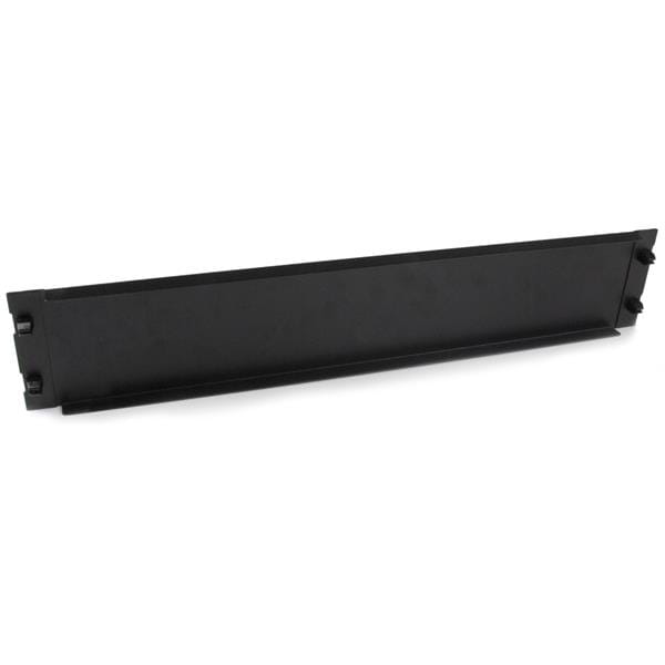 StarTech.com 2 HE Blindblende für Server Racks zur werkzeuglosen Installation - Blindabdeckung - Vorderseite - Schwarz - 2U - 48.3 cm (19")