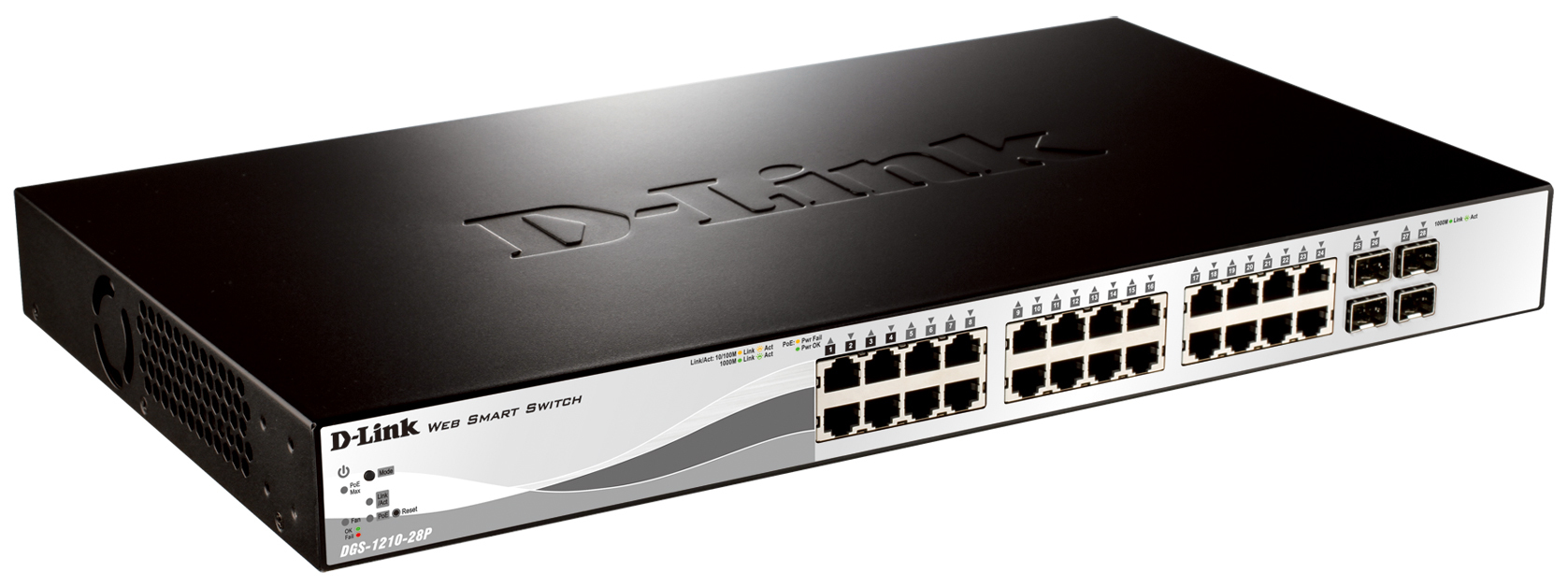 D-Link Web Smart DGS-1210-28P - Switch - managed - 24 x 10/100/1000 (PoE)