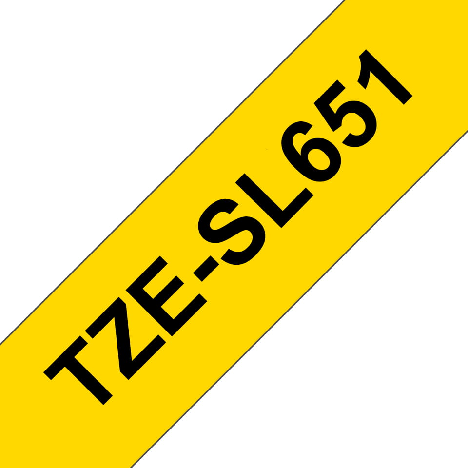 Brother TZe-SL651 - Selbstklebend - Schwarz auf Gelb - Rolle (2,4 cm x 8 m)