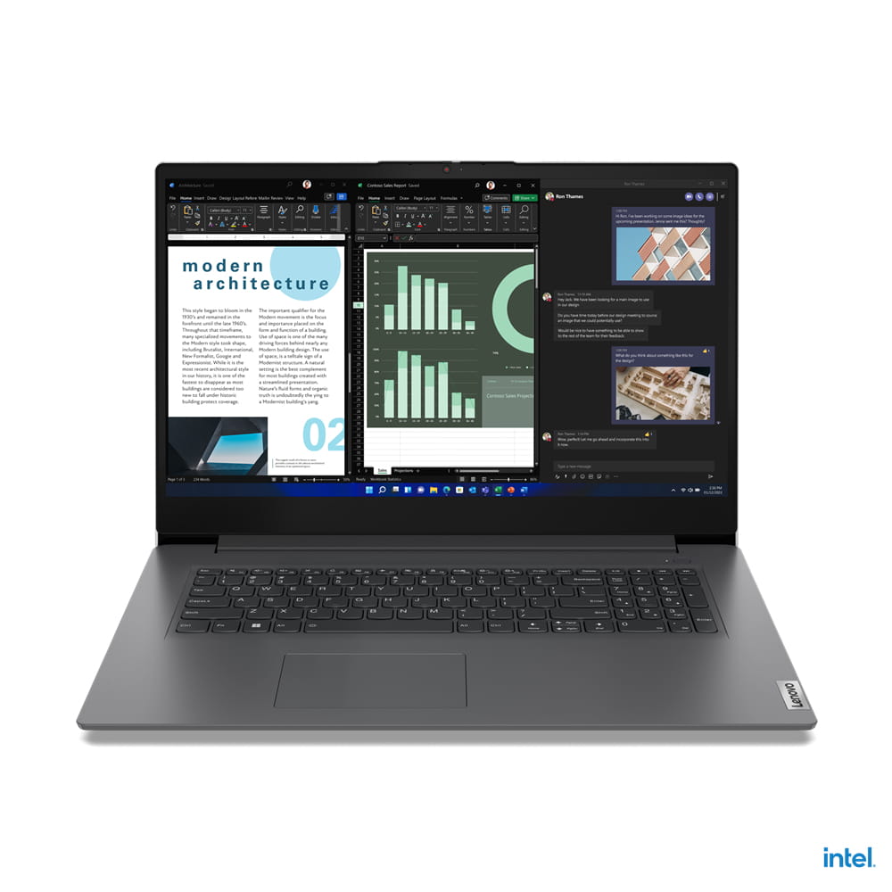 Lenovo V17 G4 IRU 83A2 - 180°-Scharnierdesign - Intel Core i3 i3-1315U / 1.2 GHz - Win 11 Home - UHD Graphics - 8 GB RAM - 512 GB SSD NVMe - 43.9 cm (17.3")
