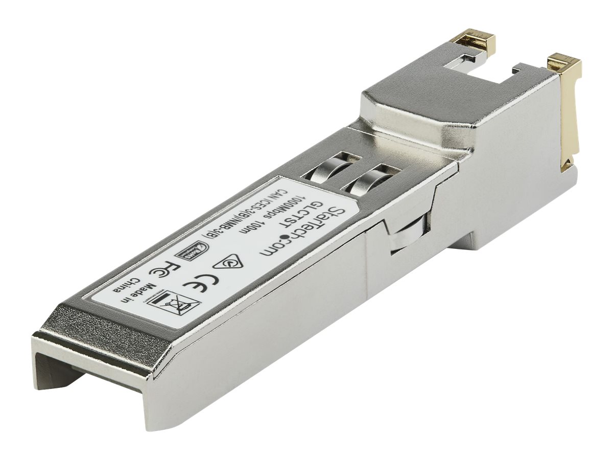 StarTech.com SFP1GEFEETST Transceiver Modul (SFP Module, 10/100/1000Base-TX Juniper kompatibel, Kupfer, RJ-45 Kupfer)