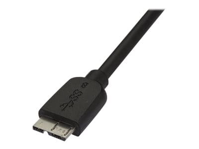 StarTech.com 50cm schlankes SuperSpeed USB 3.0 A auf Micro B Kabel - St/St - USB 3.0 Anschlusskabel - Schwarz - USB-Kabel - Micro-USB Typ B (M)