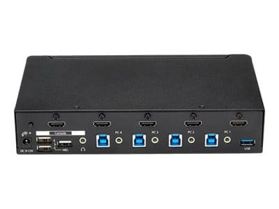 StarTech.com 4 Port HDMI KVM Switch - HDMI KVM Umschalter mit USB 3.0 Hub