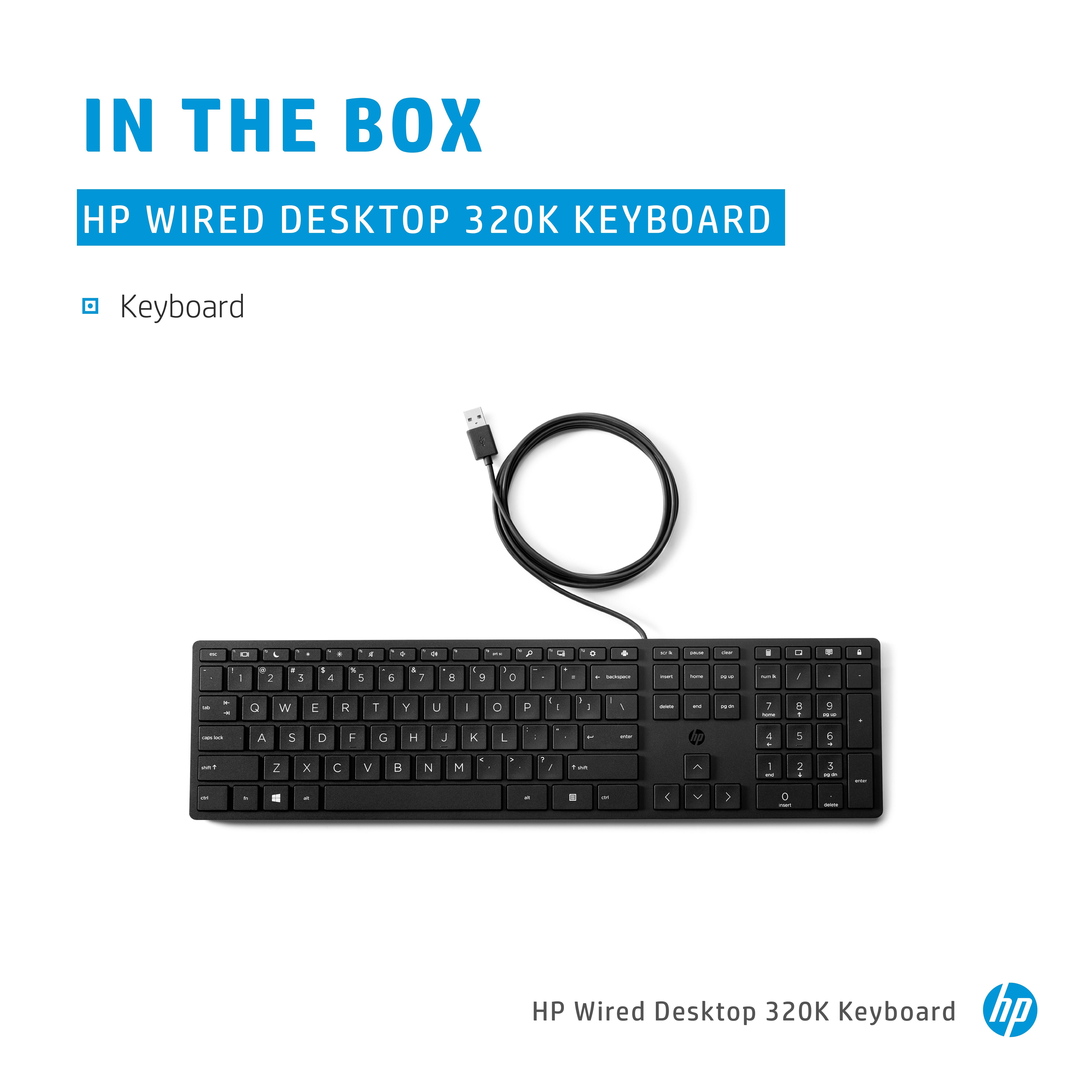 HP Desktop 320K - Tastatur - USB - QWERTY - Englisch