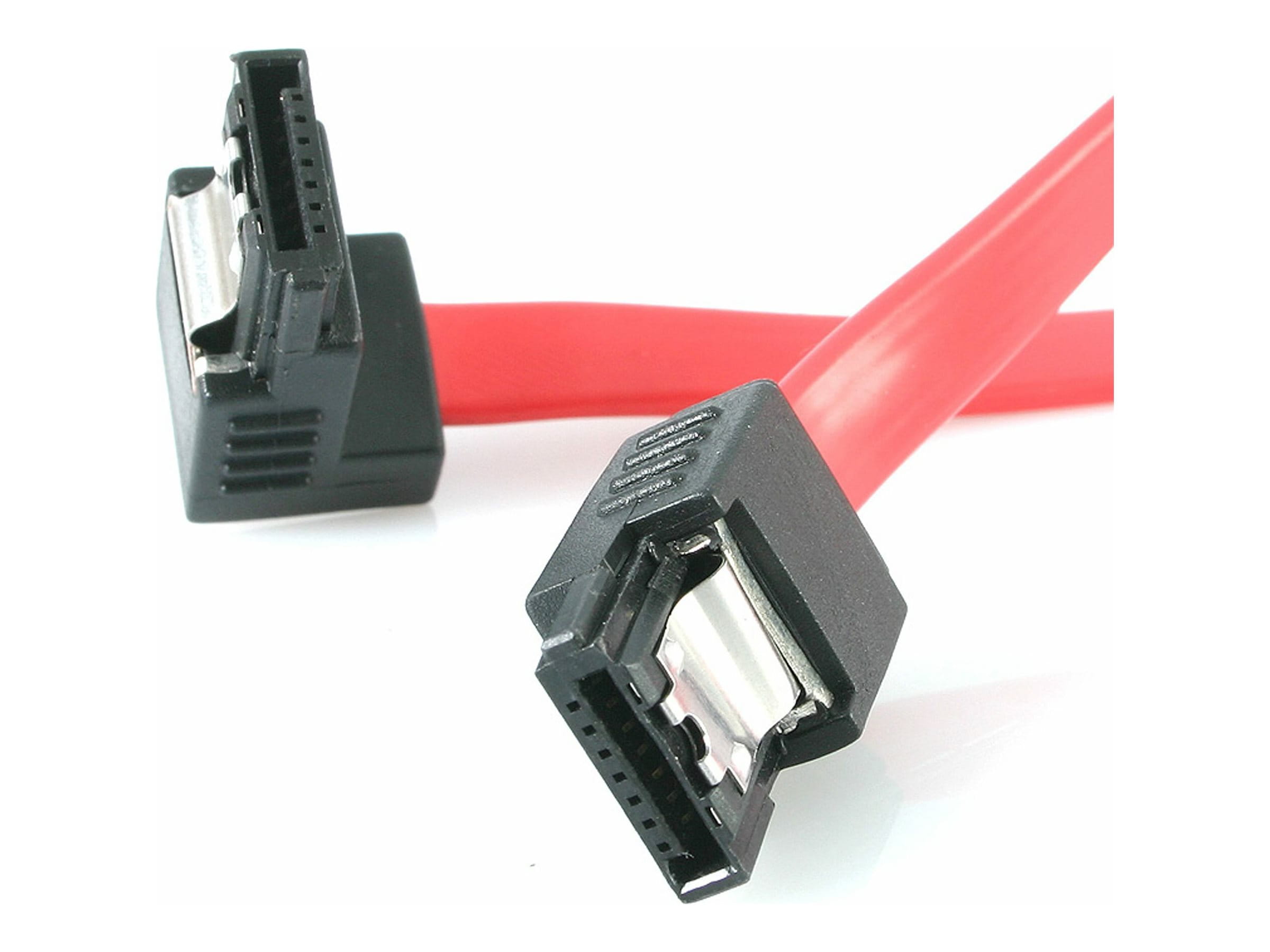 StarTech.com 18in Latching SATA to Right Angle SATA Serial ATA Cable - SATA-Kabel - Serial ATA 150/300 - SATA (W)