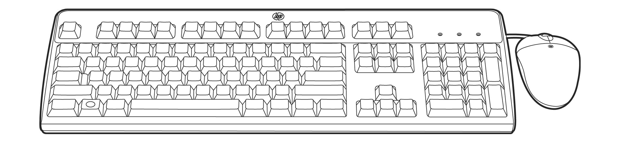 HP HPE BFR with PVC Free Kit - Tastatur-und-Maus-Set