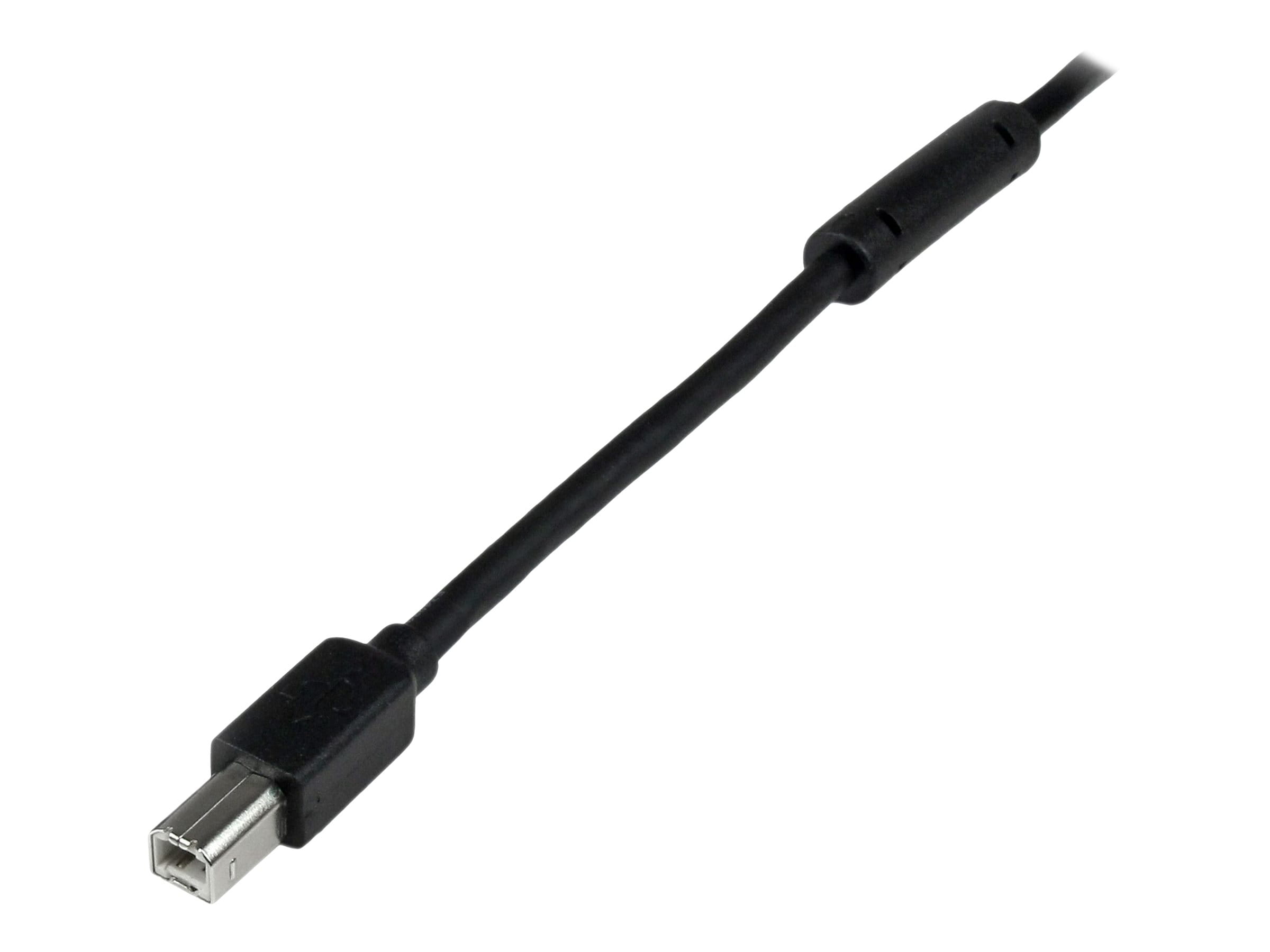 StarTech.com 20m aktives USB 2.0 A auf B Kabel - Stecker/Stecker - USB Druckerkabel 1x USB A / 1x USB B - Schwarz - USB-Kabel - USB Typ B (M)