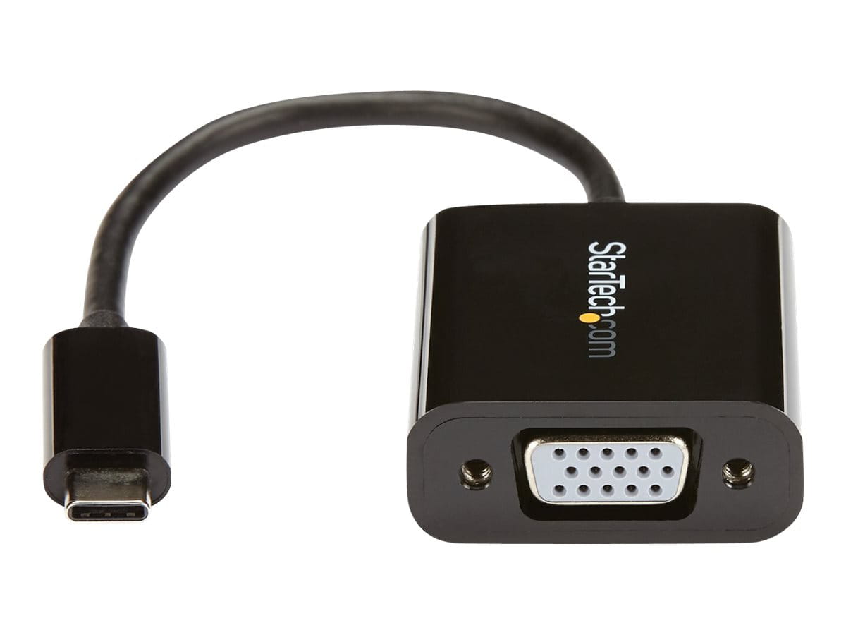 StarTech.com USB-C to VGA Adapter - Black - 1080p - Video Converter For Your MacBook Pro - USB C to VGA Display Dongle (CDP2VGA)