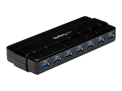 StarTech.com 7 Port USB 3.0 SuperSpeed Hub - USB 3 Hub Netzteil / Stromanschluss und Kabel