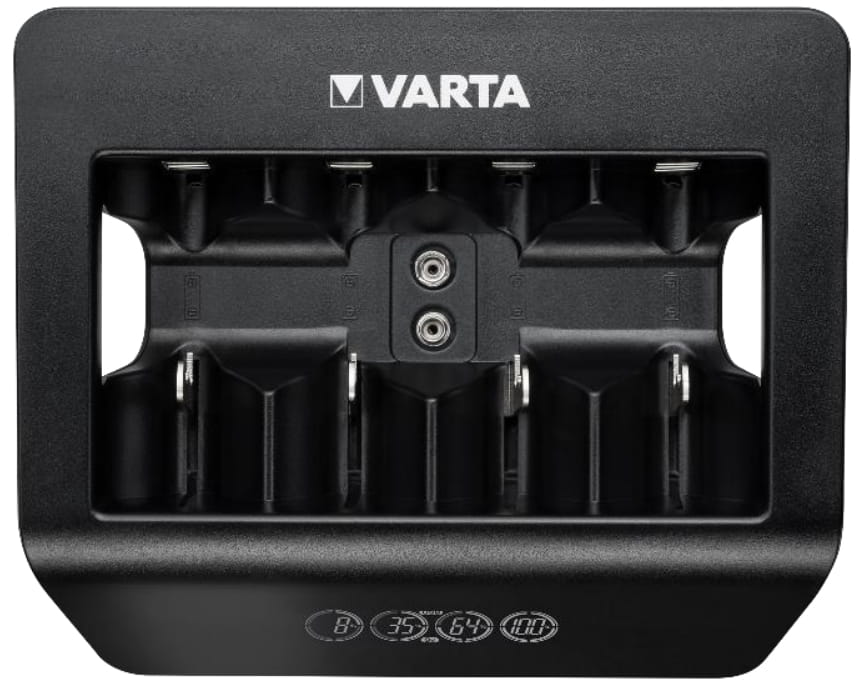 Varta LCD Universal Charger+ - 4 Std. Batterieladegerät - (für 4xAA/4xAAA, 4xD, 4xC, 1x9V)