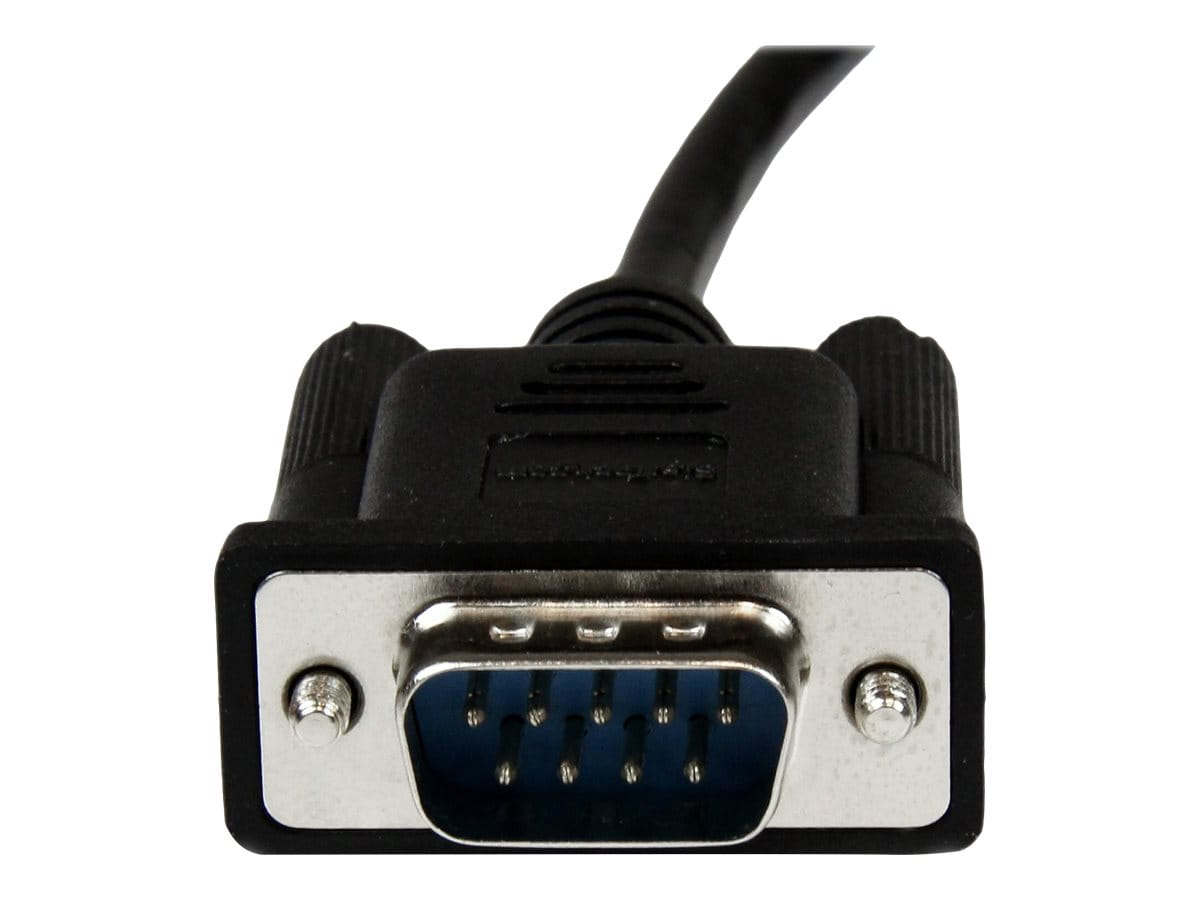 StarTech.com 2m Seriell DB9 RS-232 Nullmodemkabel - Schwarz - Stecker/Buchse - 9 Pin Null Modem Kabel - Nullmodemkabel - DB-9 (W)