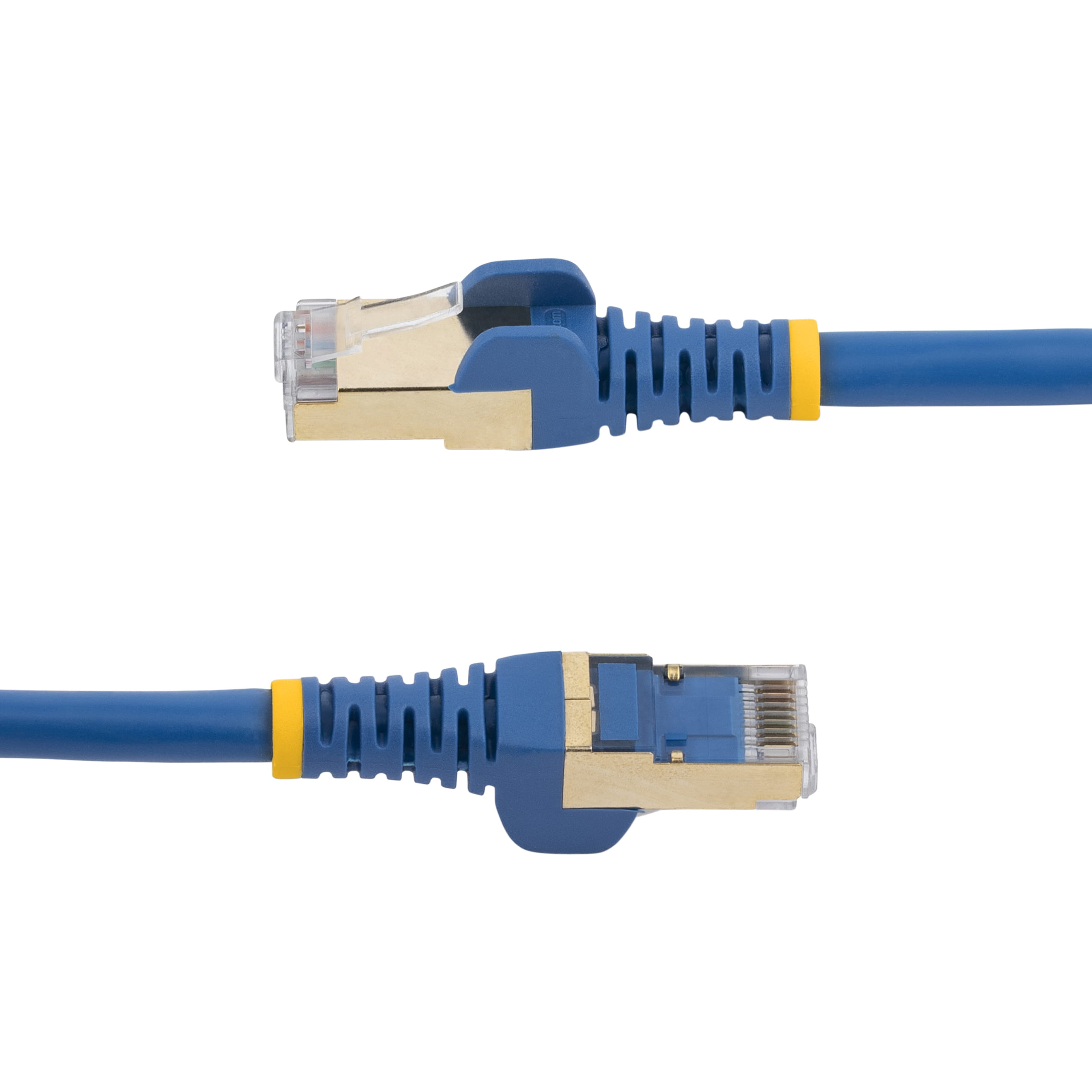 StarTech.com 3m CAT6A Ethernet Cable, 10 Gigabit Shielded Snagless RJ45 100W PoE Patch Cord, CAT 6A 10GbE STP Network Cable w/Strain Relief, Blue, Fluke Tested/UL Certified Wiring/TIA - Category 6A - 26AWG (6ASPAT3MBL)