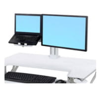 Ergotron WorkFit - Montagekomponente (Wagen-Upgradeset) - für LCD-Display/Notebook - Stahl - weiß - Bildschirmgröße: 61 cm (24")