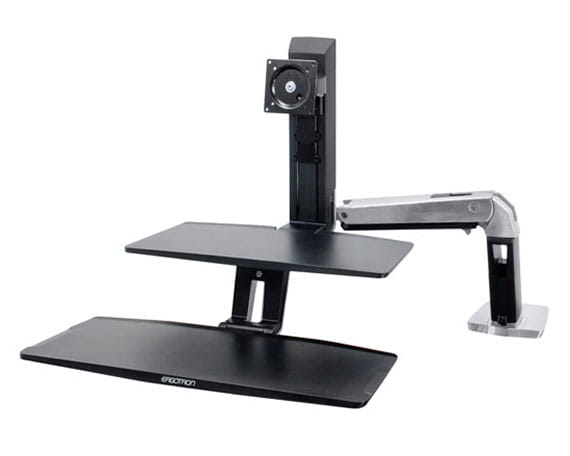 Ergotron WorkFit-A Single HD Workstation With Suspended Keyboard