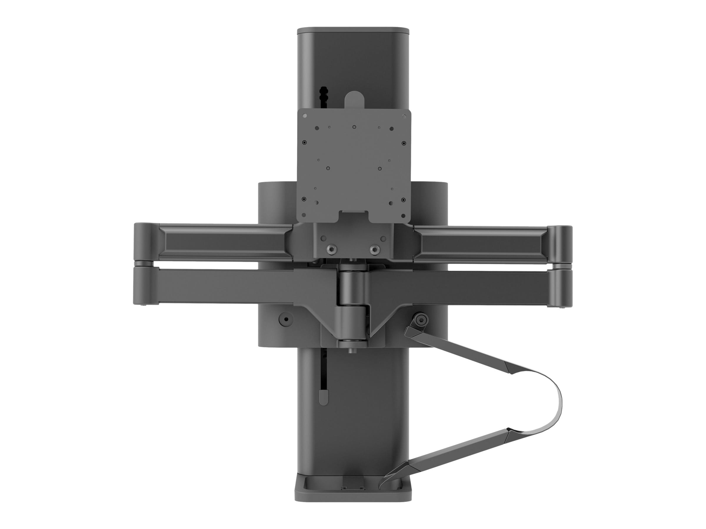 Ergotron TRACE - Befestigungskit (Pivot, Basis, VESA-Abstandshalter, Hubsäule, Verlängerungsarm, 2-teilige Tischklemme) - Konstante Krafttechnologie - für LCD-Display - mattschwarz - Bildschirmgröße: 54.6-96.5 cm (21.5-38")