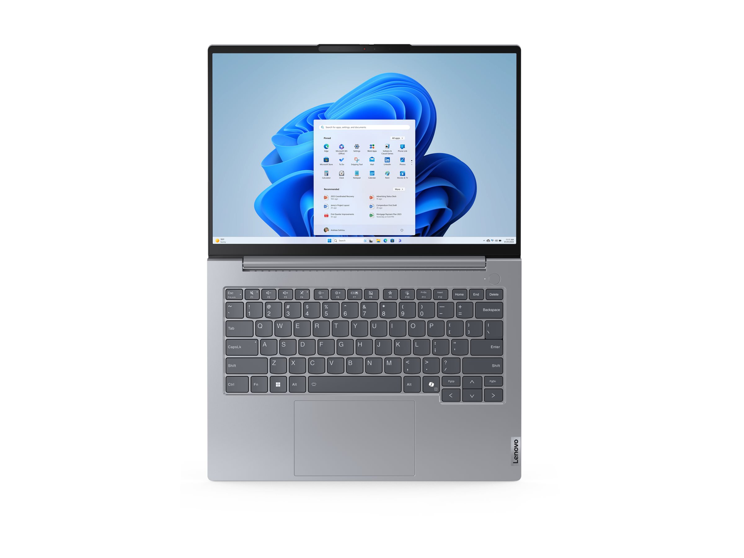 Lenovo ThinkBook 14 G7 ARP 21MV - 180°-Scharnierdesign - AMD Ryzen 5 7535HS / 3.3 GHz - Win 11 Pro - Radeon 660M - 32 GB RAM - 1 TB SSD NVMe - 35.6 cm (14")