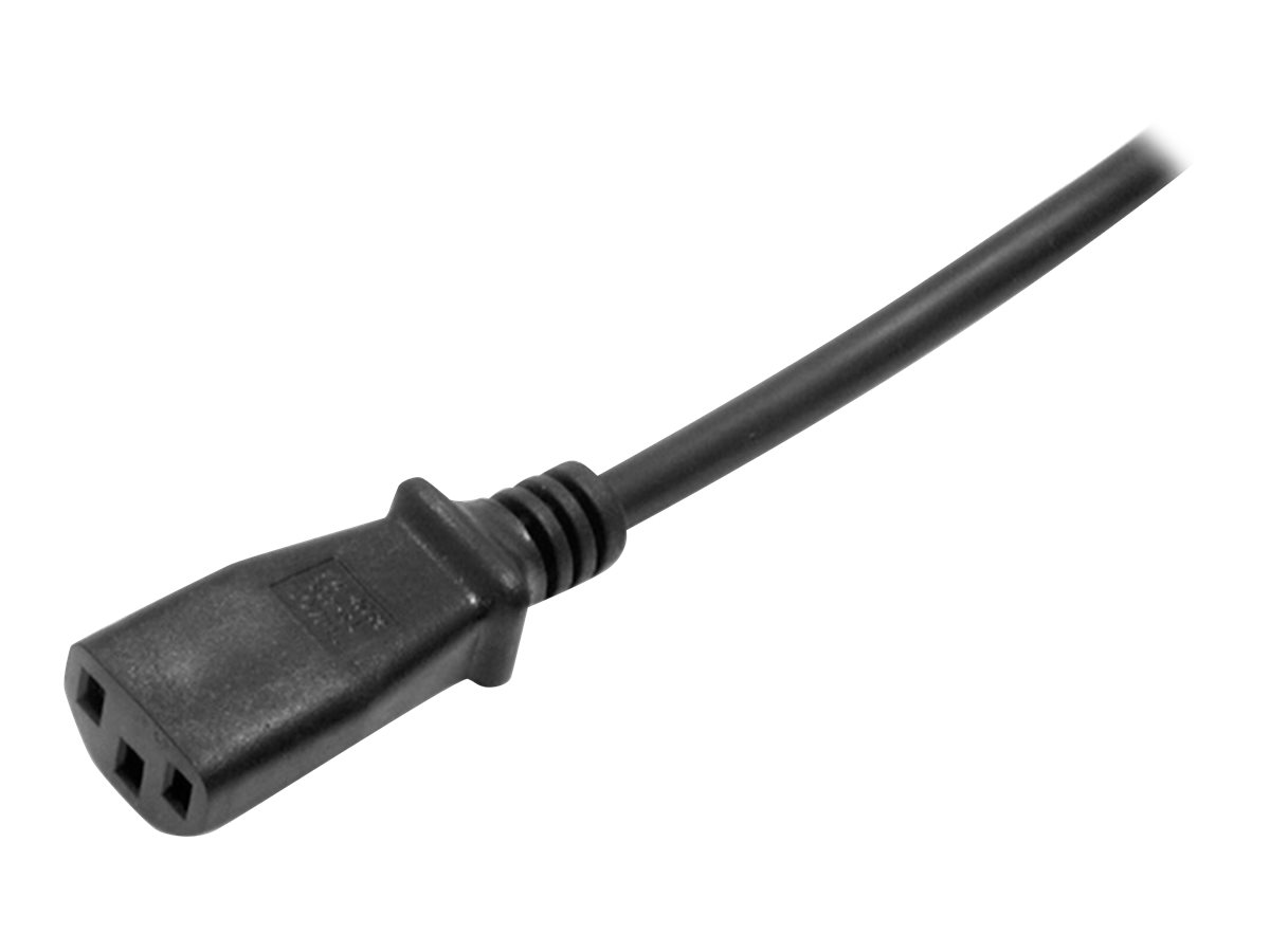 StarTech.com 2 m Computer Stromkabel, 18AWG, EU Schuko auf C13, 10A 250V, Schwarz Ersatz AC Netzkabel, Drucker Stromkabel, PC Stromversorgungskabel, Monitor Stromkabel - UL gelistet (PXT101EUR)