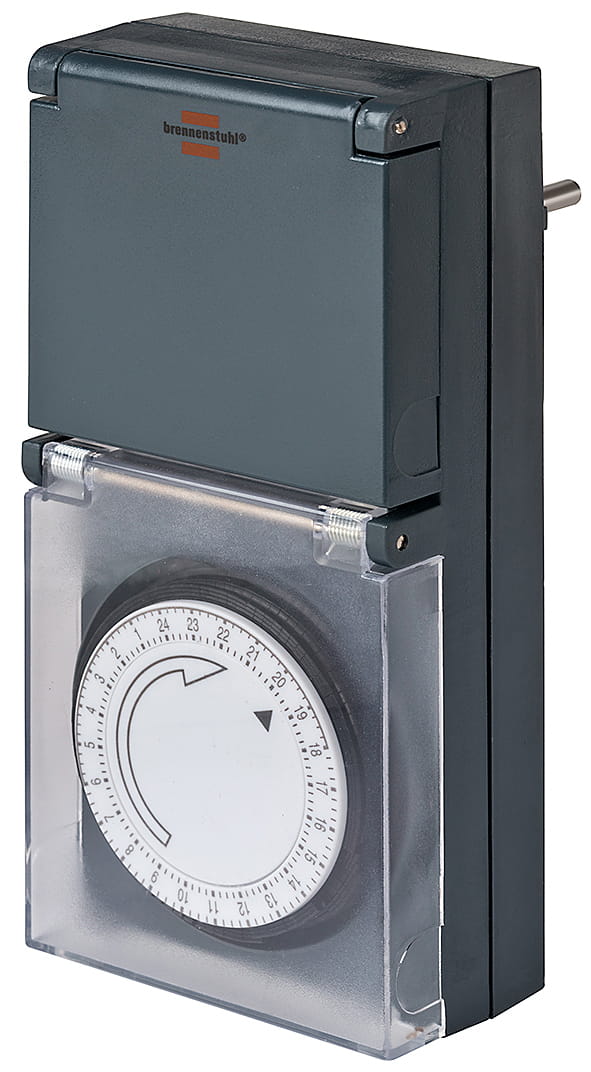 Brennenstuhl 1506460, Täglicher Timer, Schwarz, IP44, 230 V, 16 A