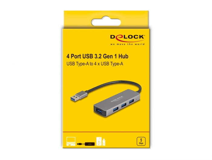 Delock Hub - 4 x USB 3.2 Gen 1 - Desktop
