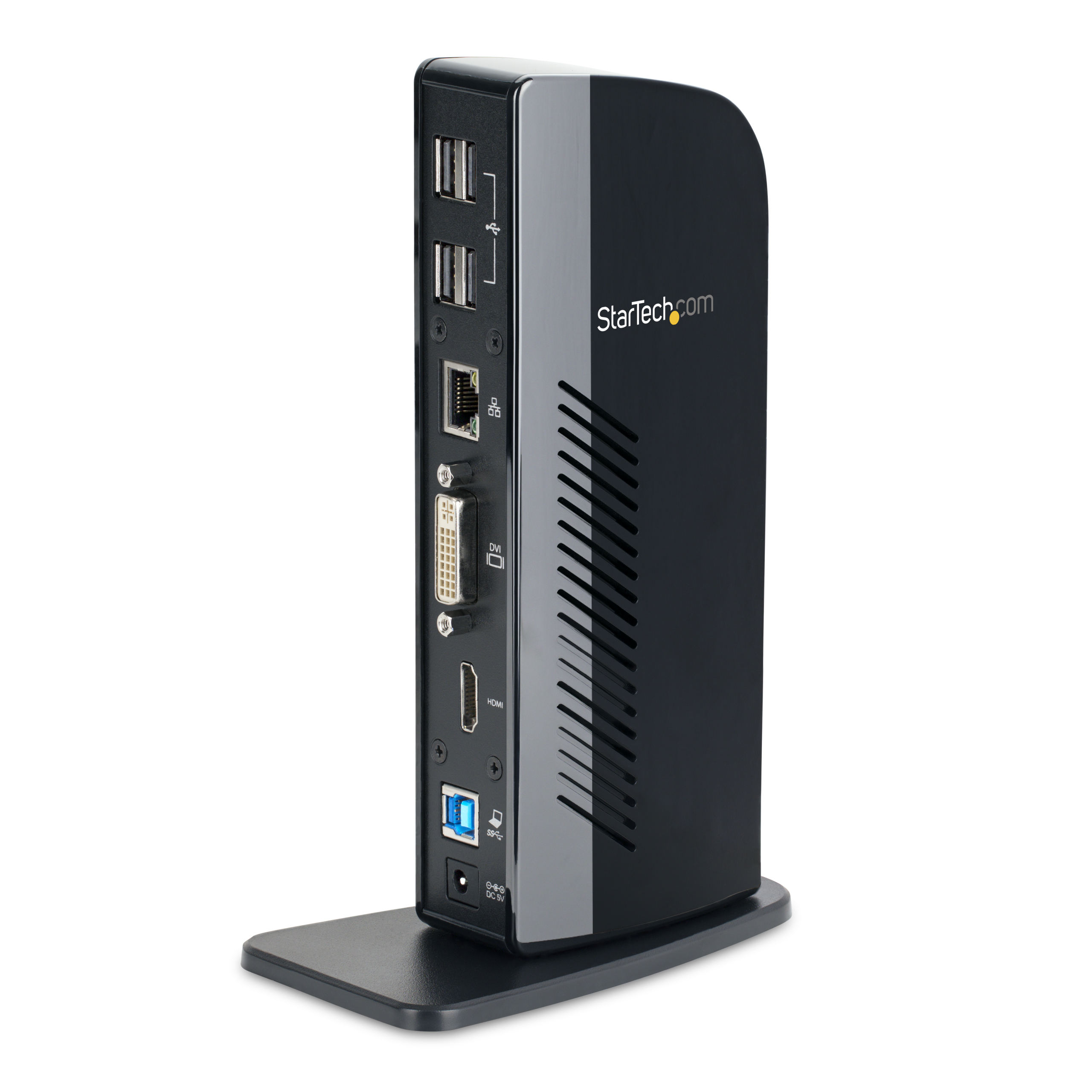 StarTech.com USB 3.0 Dockingstation, kompatibel mit Windows / macOS, unterstützt Dual Displays, HDMI und DVI, inkl. DVI zu VGA Adapter