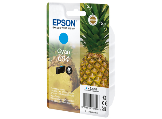 Epson 604 - 2.4 ml - Cyan - original - Blisterverpackung