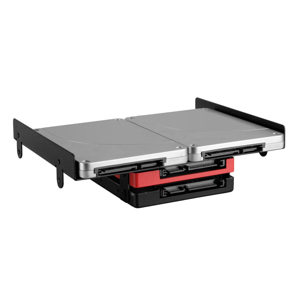 Sharkoon 5.25" BayExtension - Laufwerksschachtadapter - 5,25" bis 3,5" / 2,5" (13,3 cm bis 8,9/6,4 cm)