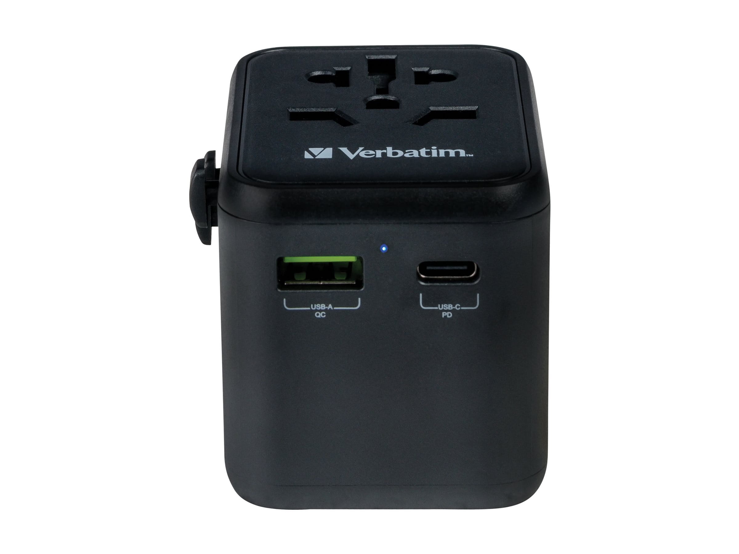 Verbatim UTA-02 - Netzteil - 20 Watt - 3 A - QC 3.0 - 3 Ausgabeanschlussstellen (USB, BS 1362, 24 pin USB-C)