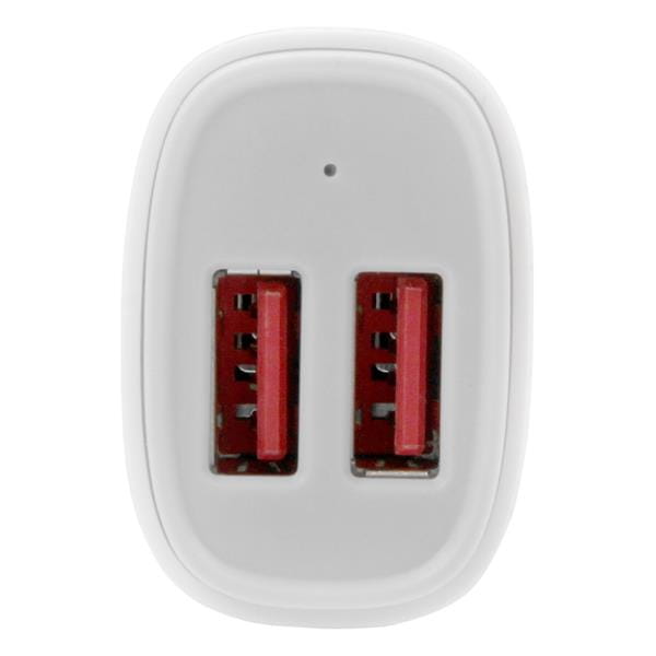 StarTech.com Dual Port USB KFZ Ladegerät - 24W/4.8 - Weiß - 2 Port USB Autoladegerät - Auto-Netzteil - 24 Watt - 4.8 A - 2 Ausgabeanschlussstellen (USB)