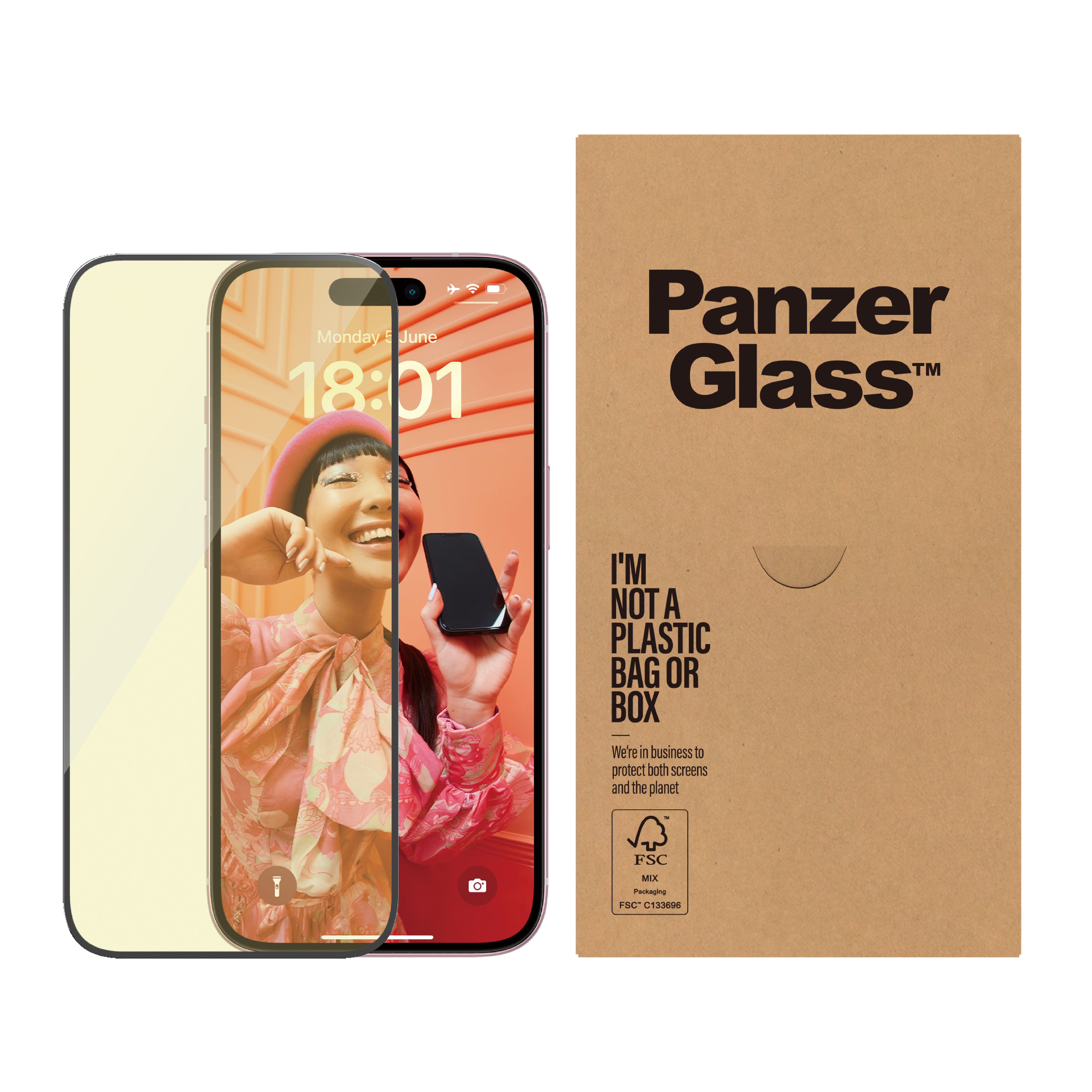 PanzerGlass ® Eyecare Displayschutz iPhone 15 | Ultra-Wide Fit m. EasyAligner, Apple, Apple - iPhone 15, Trockene Anwendung, Schockresistent, Transparent, 50 Stück(e)