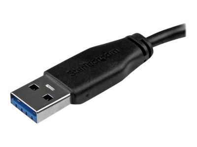 StarTech.com 50cm schlankes SuperSpeed USB 3.0 A auf Micro B Kabel - St/St - USB 3.0 Anschlusskabel - Schwarz - USB-Kabel - Micro-USB Typ B (M)