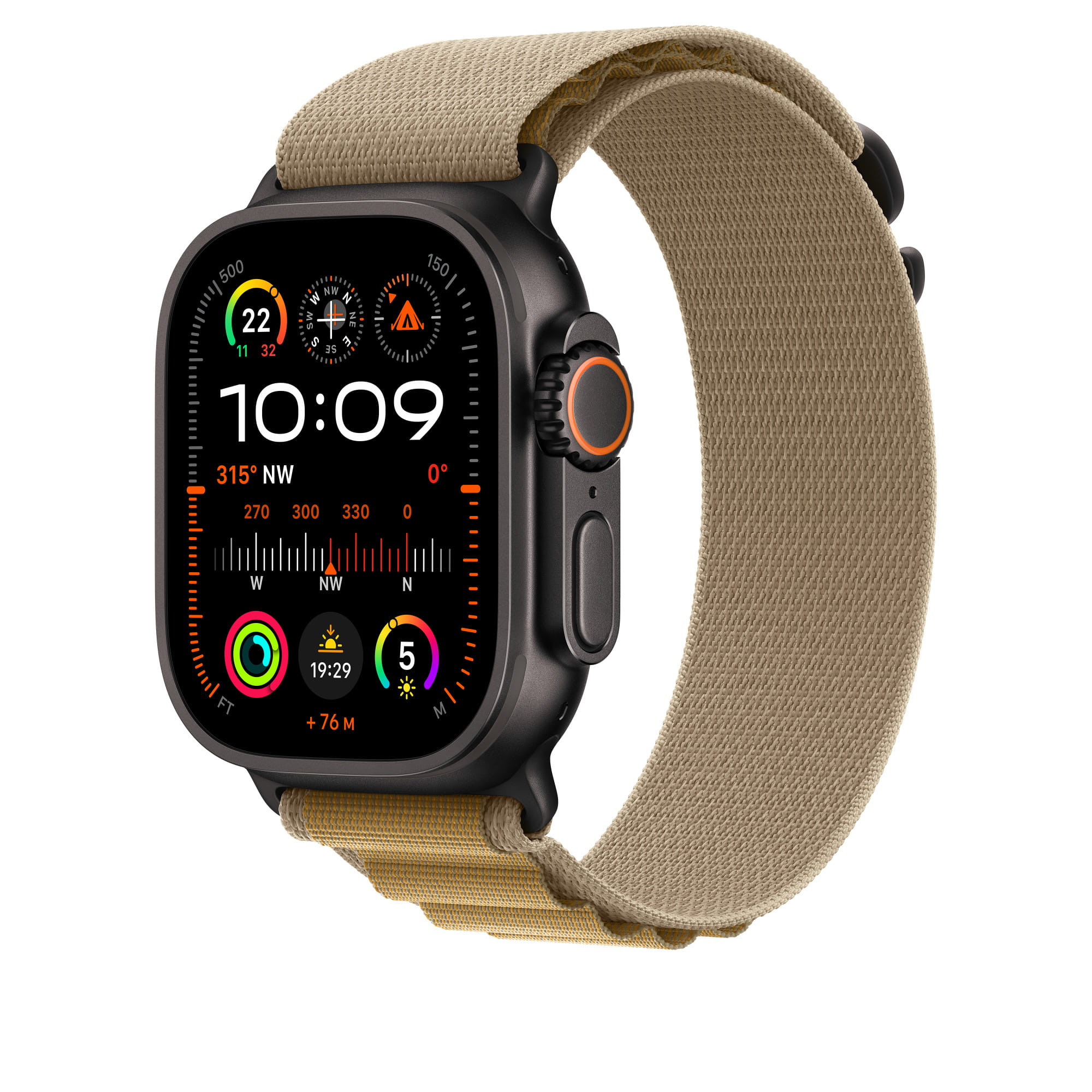 Apple Loop für Smartwatch - 49 mm, schwarze Titanfassung