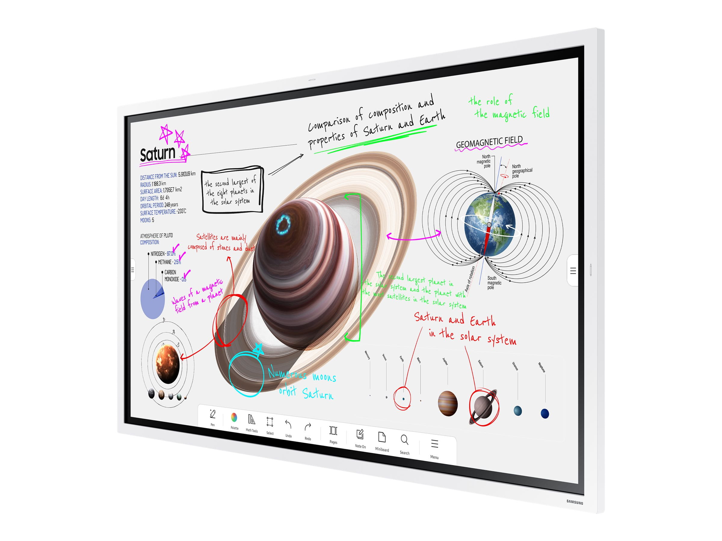 Samsung Flip Pro WM55B - 138.68 cm (55") Diagonalklasse WMB Series LCD-Display mit LED-Hintergrundbeleuchtung - Bildung / Geschäftswesen - mit Touchscreen (Multi-Touch)