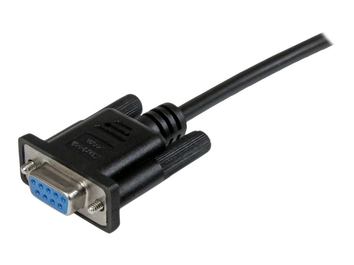 StarTech.com 2m DB9 RS232 Seriell Nullmodemkabel - Bu/Bu - 9-pin seriell Null-Modem Anschlusskabel - Schwarz - Nullmodemkabel - DB-9 (W)