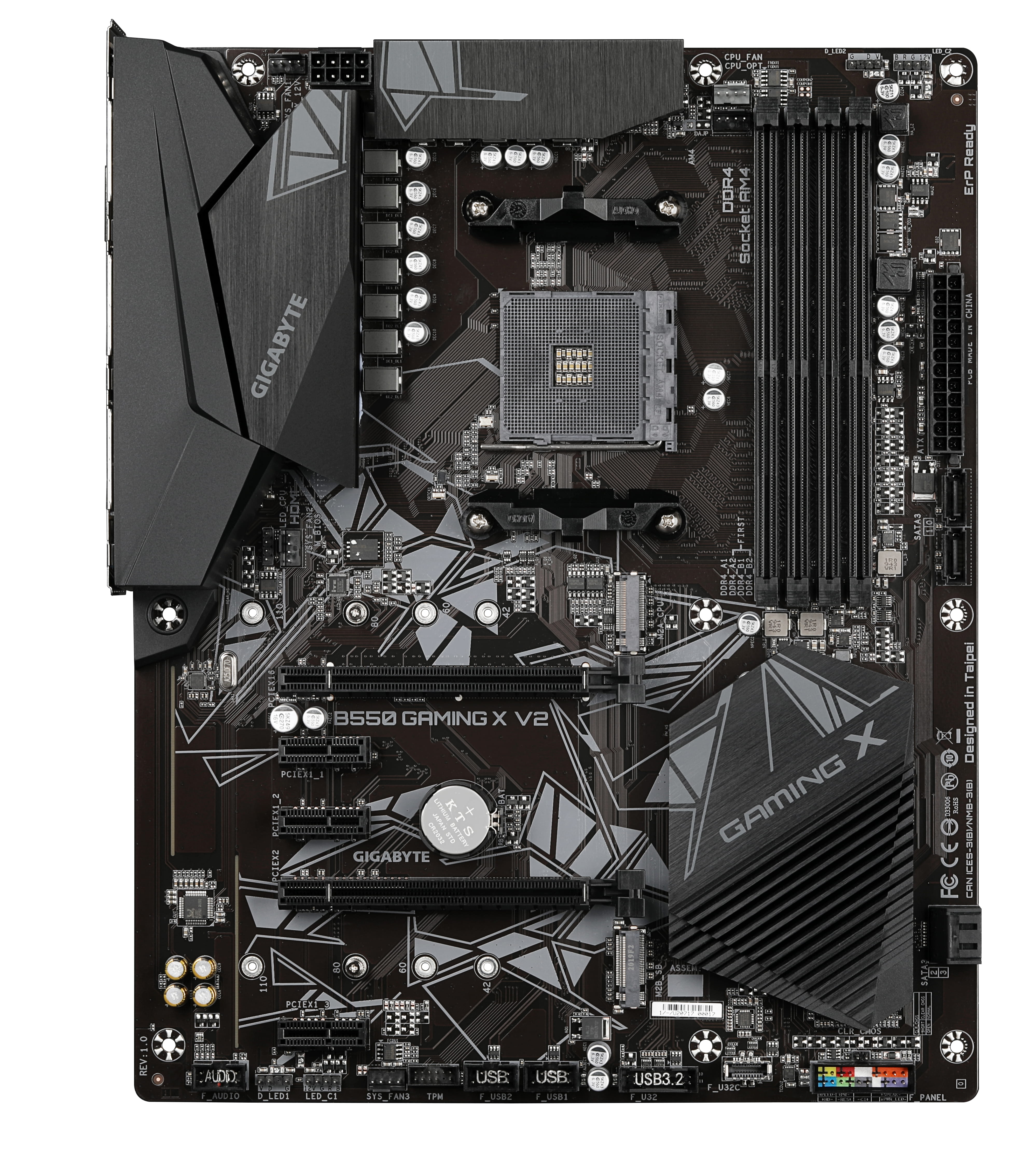 Gigabyte B550 GAMING X V2 - 1.0 - Motherboard - ATX - Socket AM4 - AMD B550 Chipsatz - USB 3.2 Gen 1, USB 3.2 Gen 2, USB-C Gen1 - Gigabit LAN - Onboard-Grafik (CPU erforderlich)