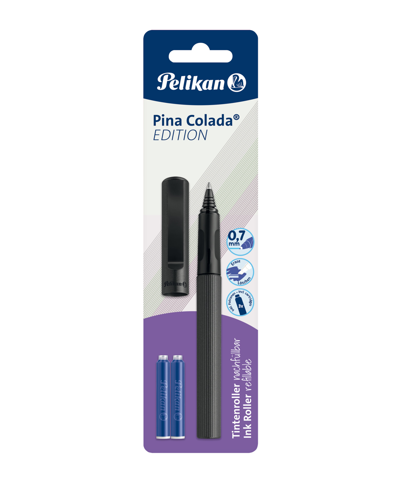 Pelikan Pina Colada Edition, Stick Pen, Gemischte Farben, Blau, 0,7 mm, Fein, Beidhändig