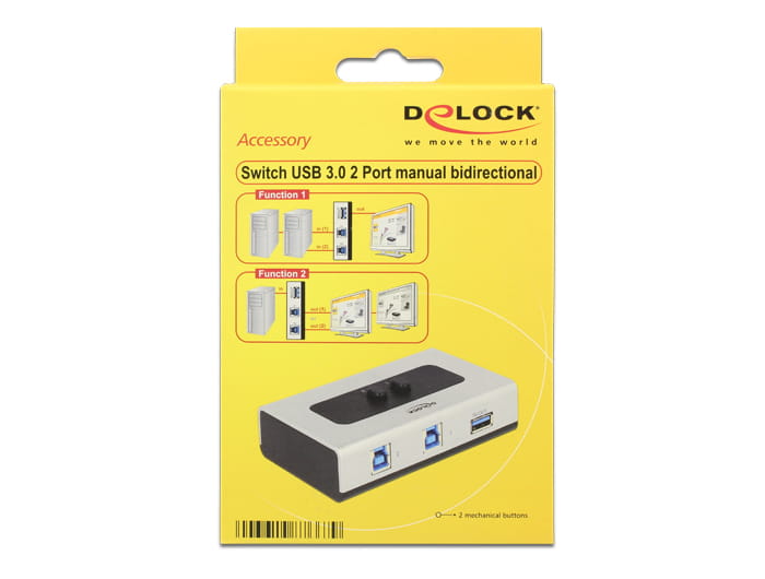 Delock Switch USB 3.0 2 port manual bidirectional