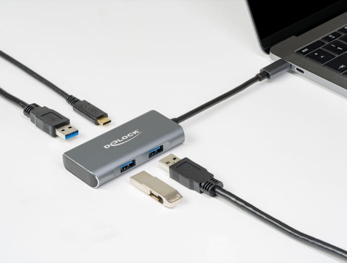 Delock Hub - 3 x USB 3.2 Gen 2 + 1 x USB-C 3.2 Gen 2