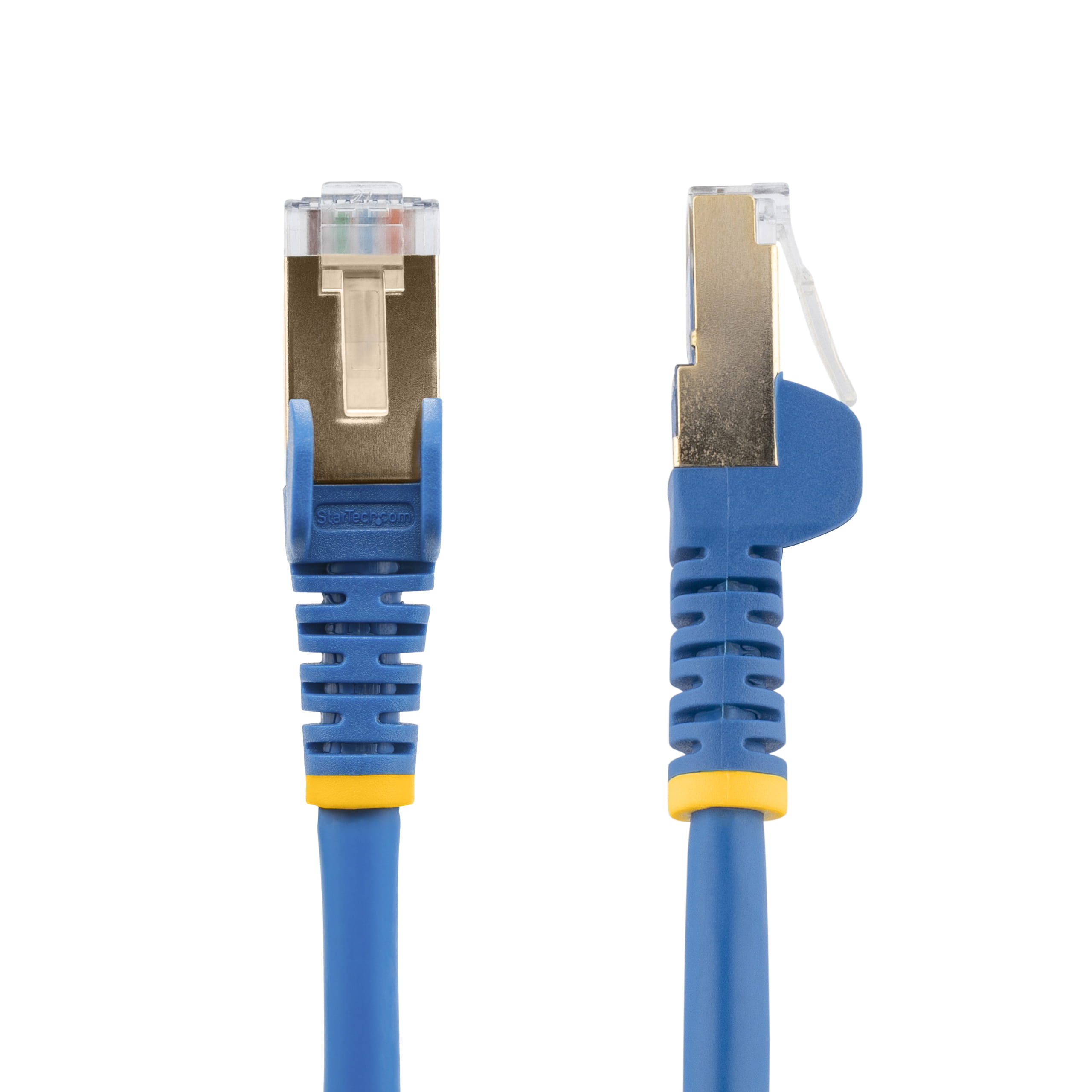 StarTech.com 50cm CAT6A Ethernet Cable, 10 Gigabit Shielded Snagless RJ45 100W PoE Patch Cord, CAT 6A 10GbE STP Network Cable w/Strain Relief, Blue, Fluke Tested/UL Certified Wiring/TIA - Category 6A - 26AWG (6ASPAT50CMBL)