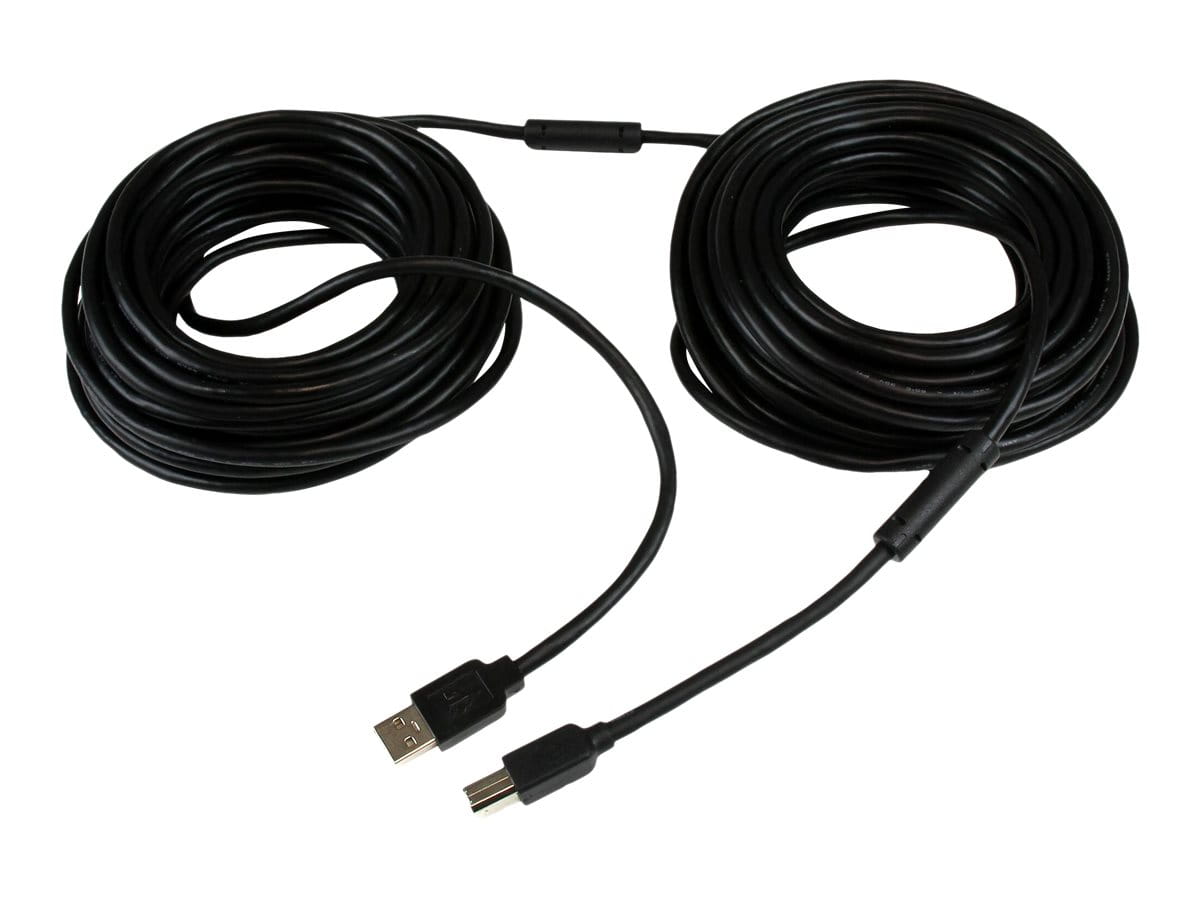 StarTech.com 20m aktives USB 2.0 A auf B Kabel - Stecker/Stecker - USB Druckerkabel 1x USB A / 1x USB B - Schwarz - USB-Kabel - USB Typ B (M)