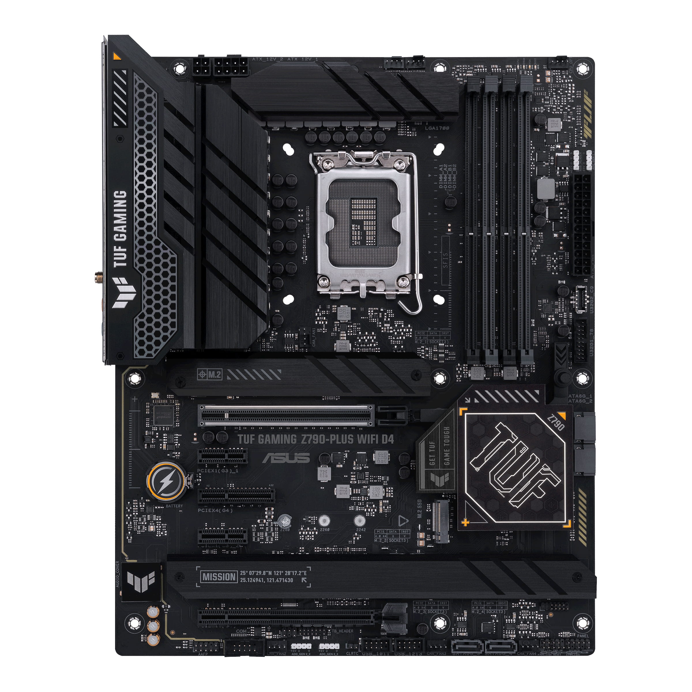 ASUS TUF Gaming Z790-Plus WiFi D4 - Motherboard - ATX - LGA1700-Sockel - Z790 Chipsatz - USB-C 3.2 Gen 2x2, USB 3.2 Gen 2, USB 3.2 Gen 1, USB-C 3.2 Gen2 - 2.5 Gigabit LAN, Wi-Fi 6, Bluetooth - Onboard-Grafik (CPU erforderlich)