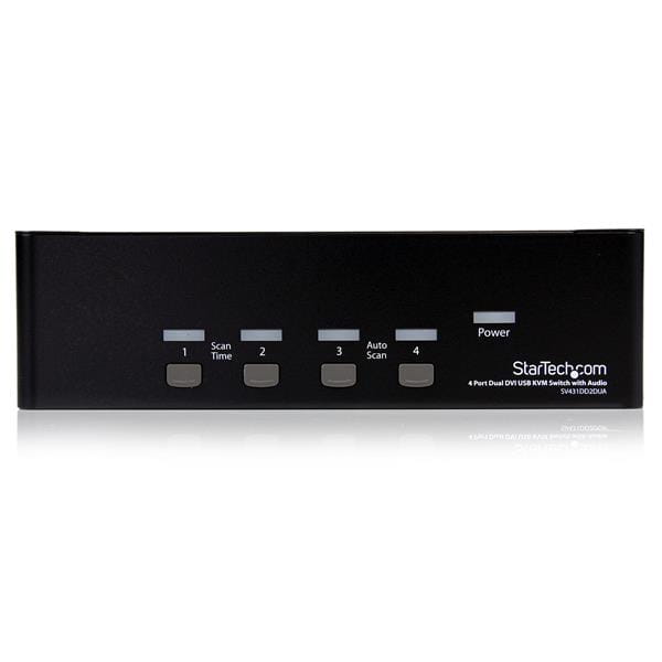 StarTech.com 4 Port Dual DVI USB KVM Switch/ Umschalter mit Audio und USB 2.0 Hub