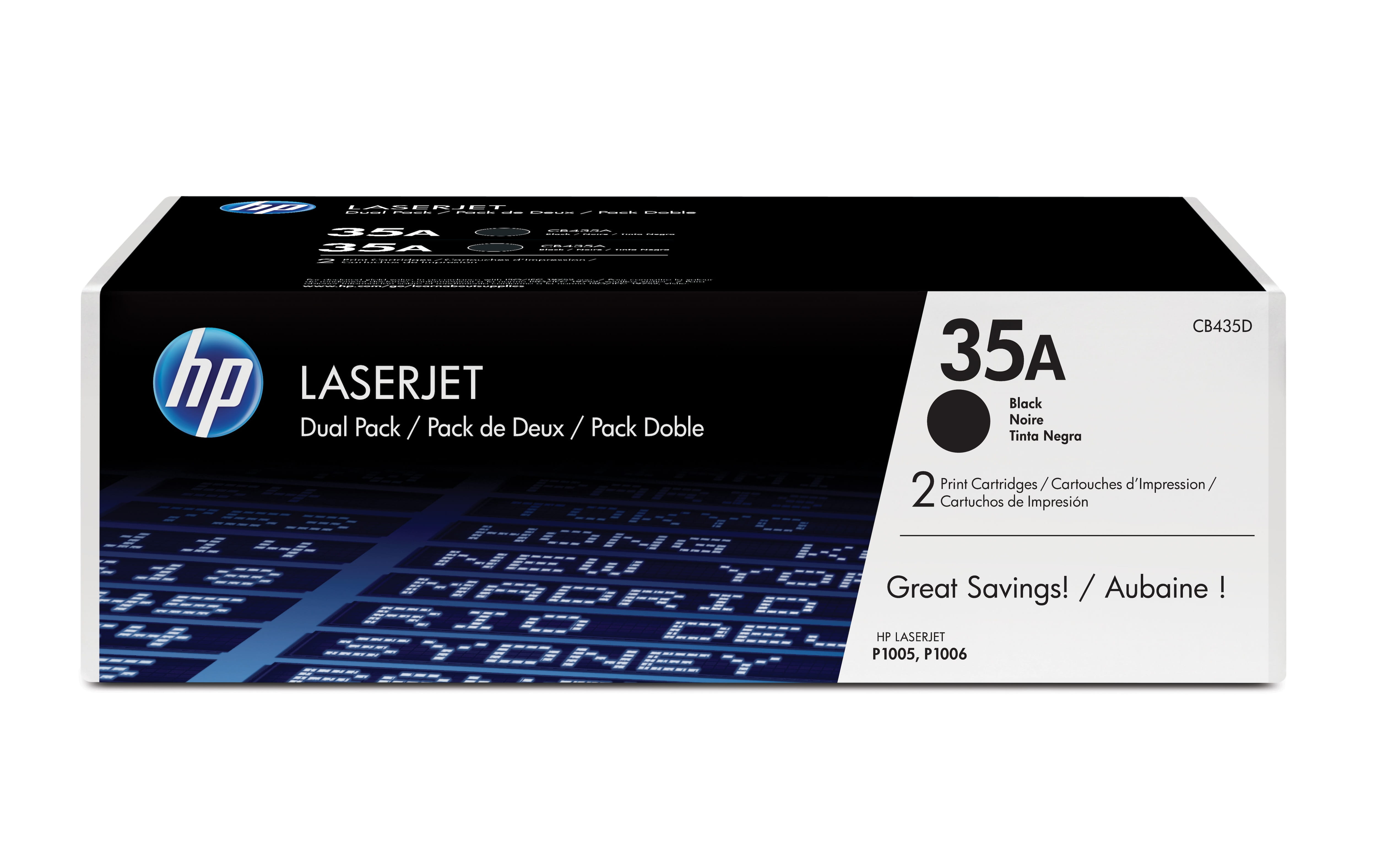 HP 35A - 2er-Pack - Schwarz - original - LaserJet - Tonerpatrone (CB435AD)